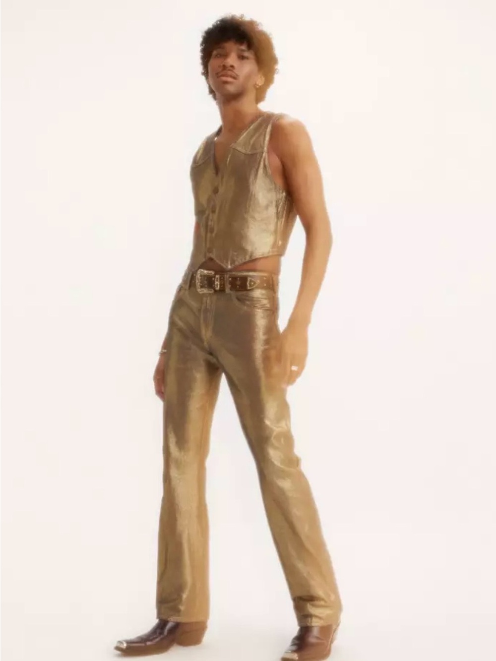 Levi's 517 Metallic Gold Gay Pride Bootcut Jeans 28 x 30